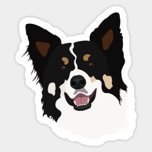 Border Collie Dog Face Sticker